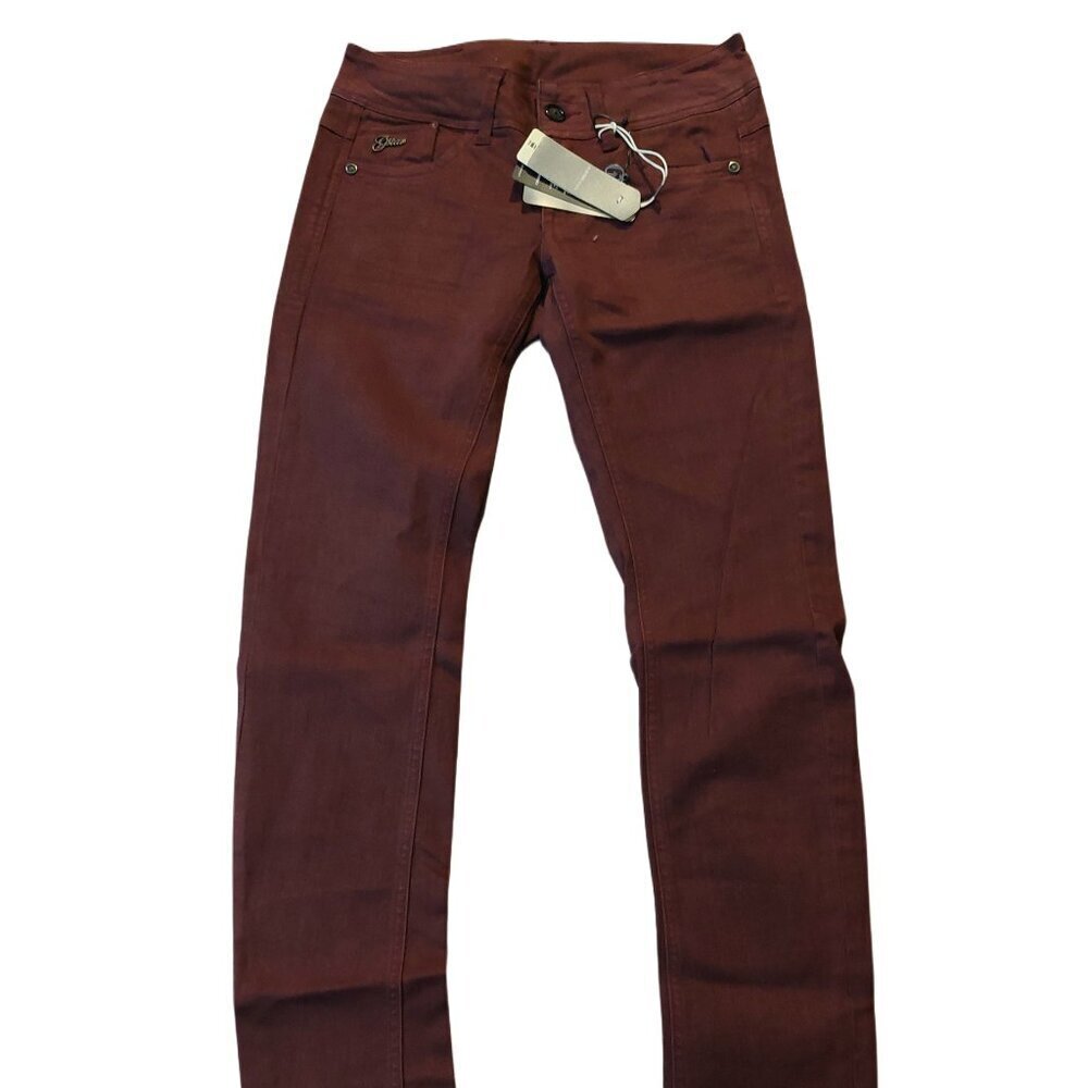 Retro Vintage G-Star Raw Lynn Skinny Burgundy Denim Jeans Pants Sz 26 x 34 NWT